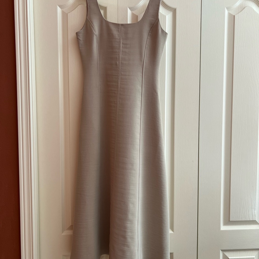 Joie Beige Sleeveless Sheath Midi Dress